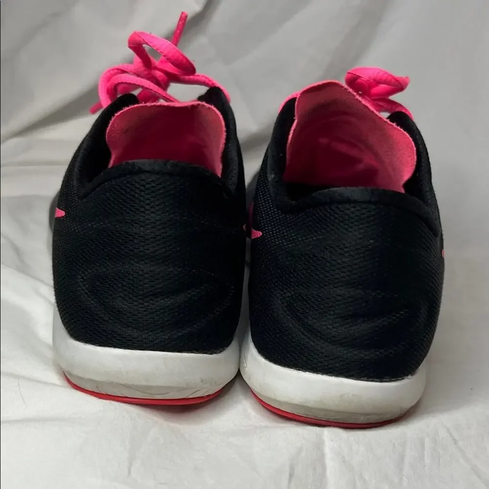 Nike Women's Black and Pink Trainer Shoes Size 9.5